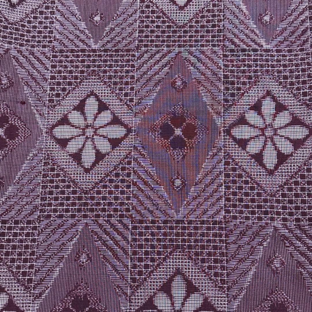 着物リメイク 大島紬から後ろボタンのドロップショルダーワンピース(L~LL)