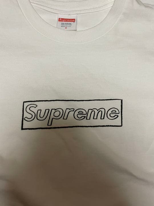 トップス Supreme KAWS Chalk Logo Tee White S