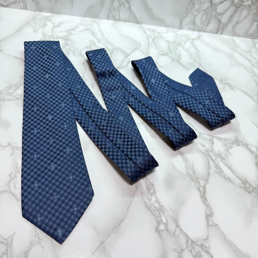 ✨極美品✨ 現行 LOUIS VUITTON ネクタイ シルク49% モノグラム