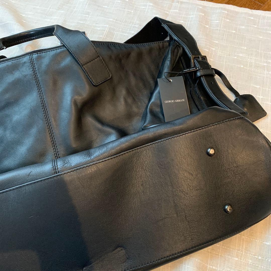 お値下げ！Giorgio Armani ブラックボストンバッグ