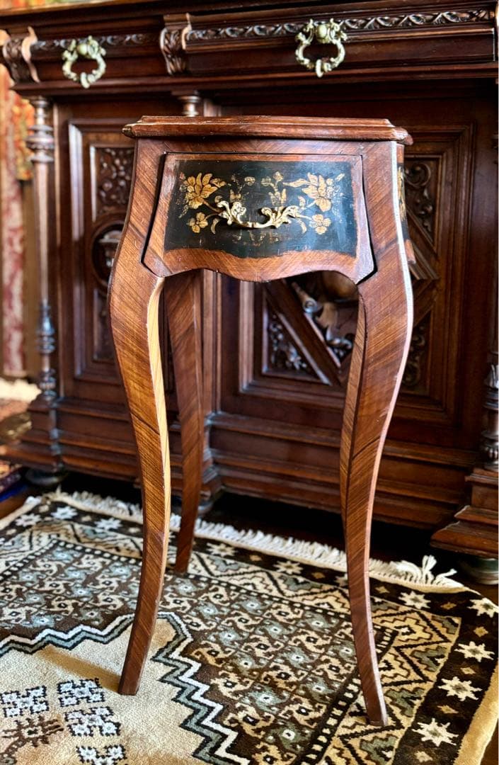 フランスアンティーク　家具　花台　サイドチェスト　キングウッド　1800年初頭