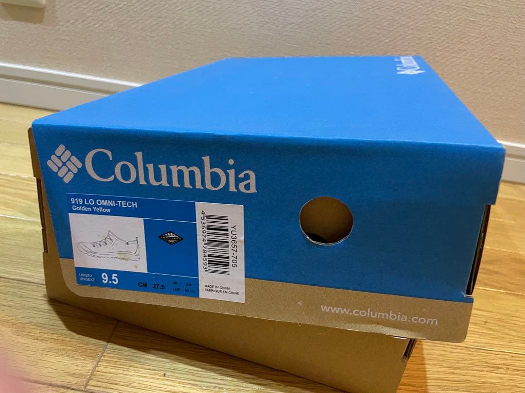 Colombia コロンビア　レイン　シューズ　golden yellow