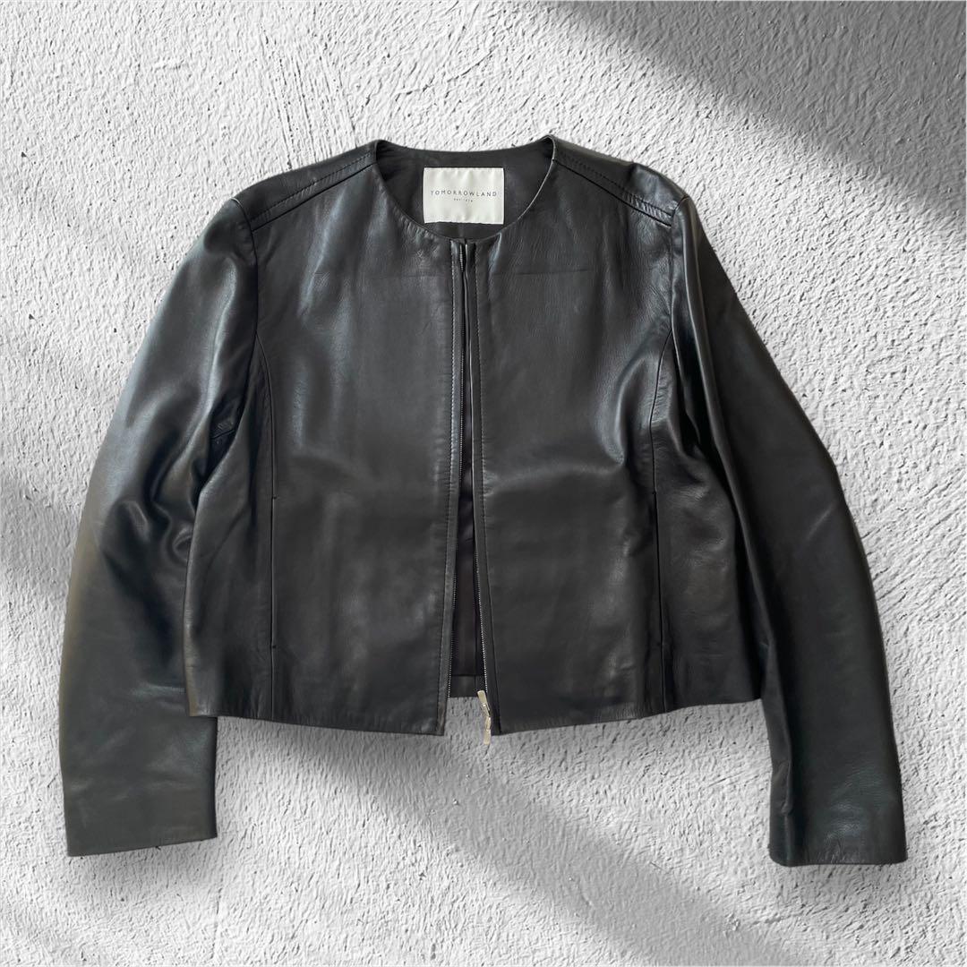 TOMORROWLAND トゥモローランド　レザージャケット　黒　36