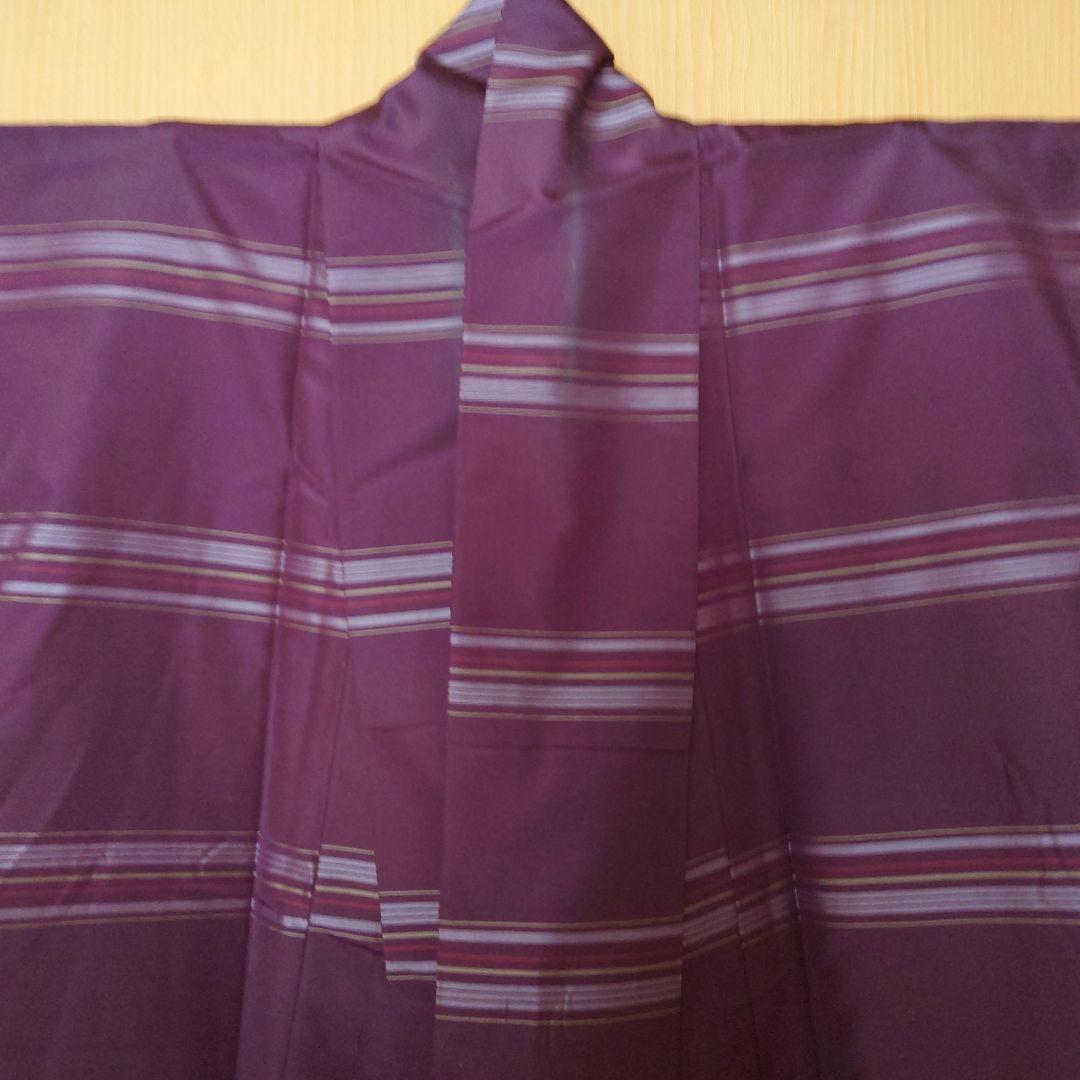 nkmm【訳あり】大島紬フルセット　正絹　袷　紬全通リバーシブル袋帯