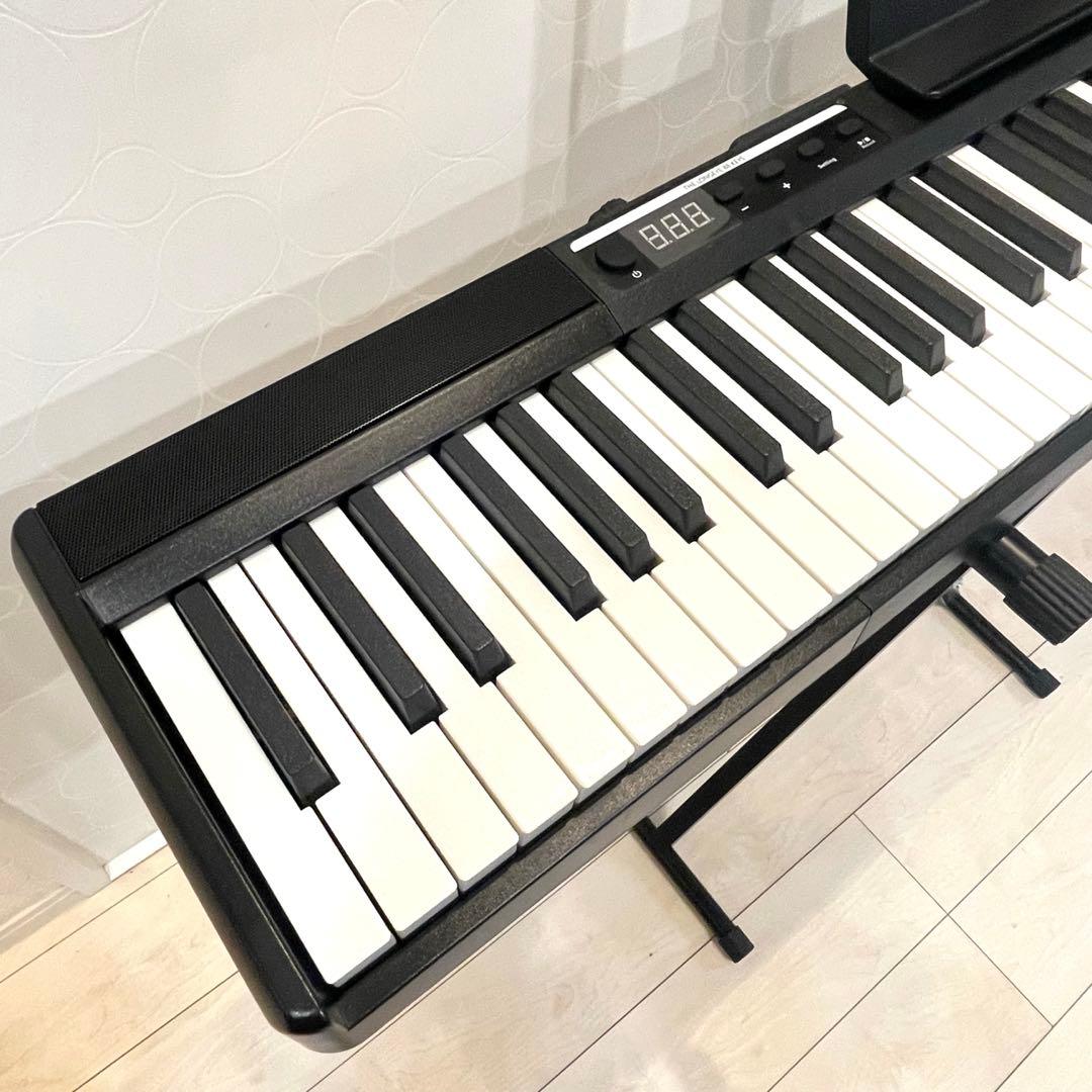 【美品】Longeye 88鍵 ポータブル電子ピアノ スタンド 椅子付