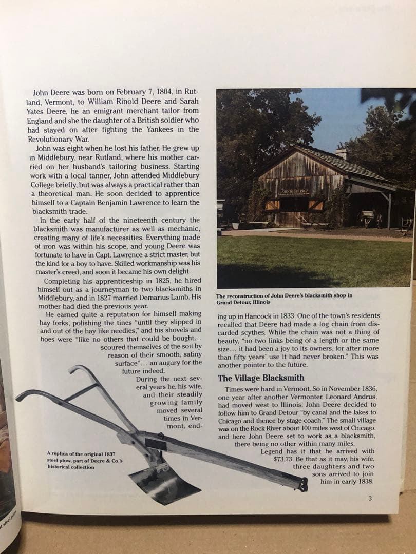 洋書 JOHN DEERE TRACTOR and EQUIPMENT vol.1