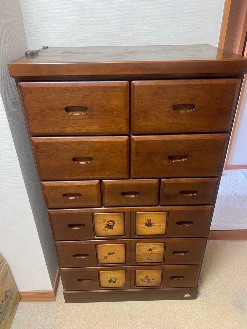 木製チェスト 12引き出し