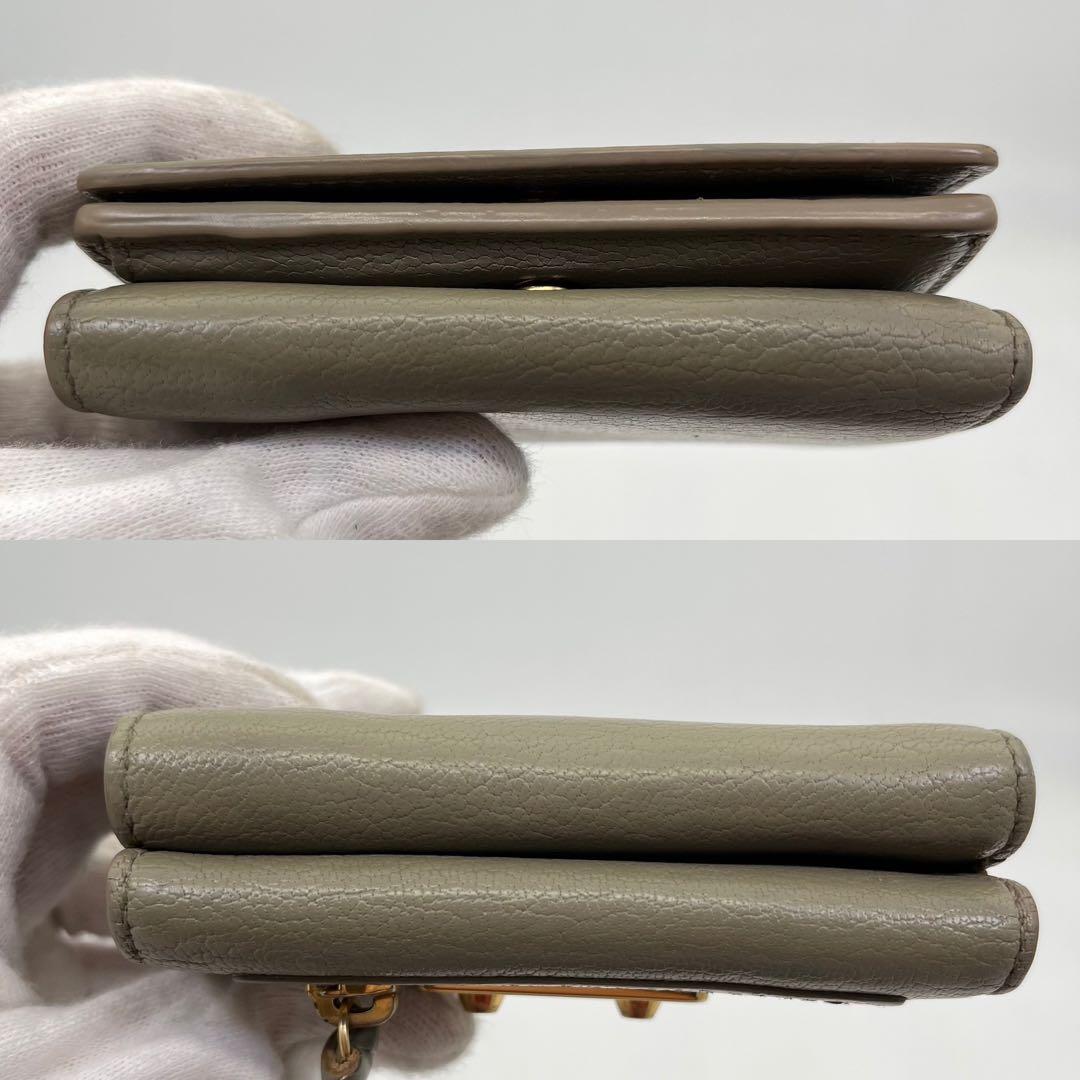 バレンシアガ 三つ折り財布 エッジシティ クラシックミニ ゴールド金具 レザー