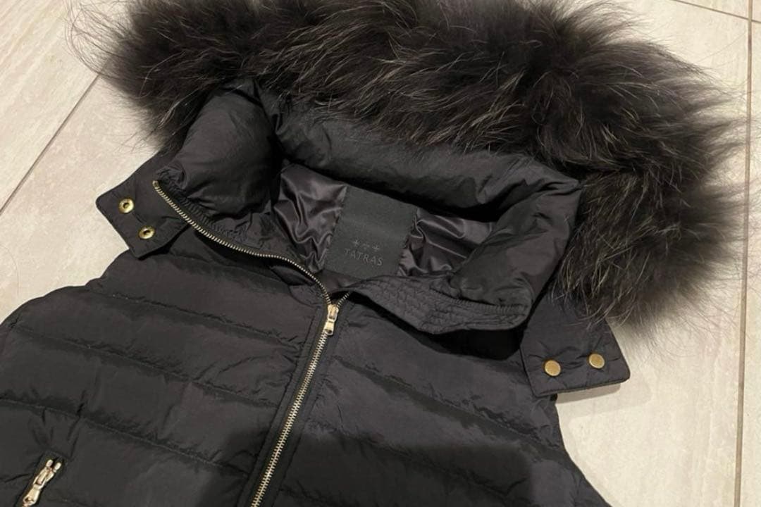 TATRAS タトラス　ORSIERA ダウン　ベスト　ファー　ナイロン　黒