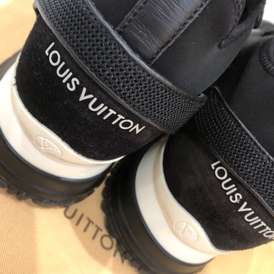【美品】ルイヴィトン ランアウェイライン インヒールスニーカー 黒 39