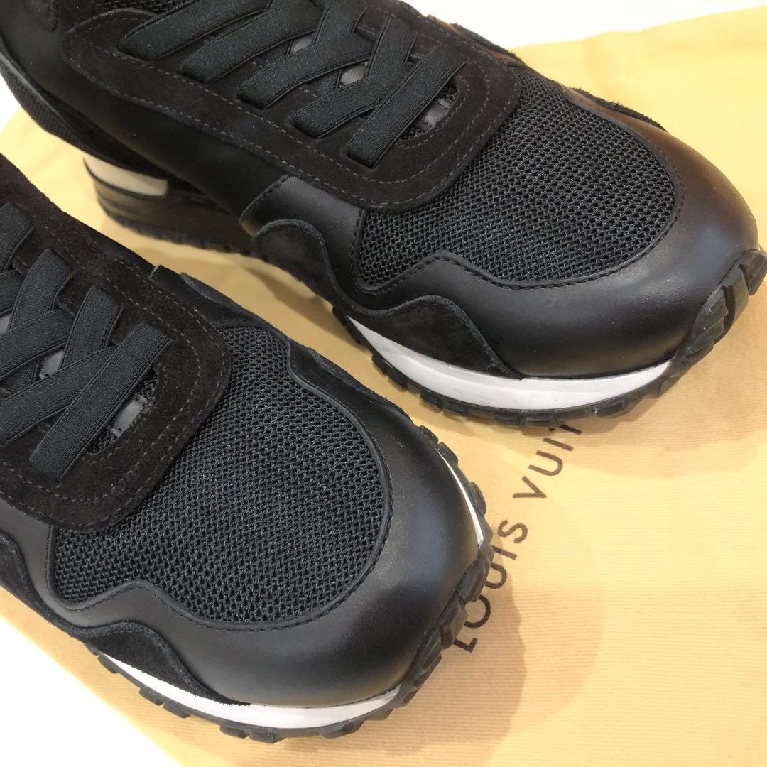 【美品】ルイヴィトン ランアウェイライン インヒールスニーカー 黒 39