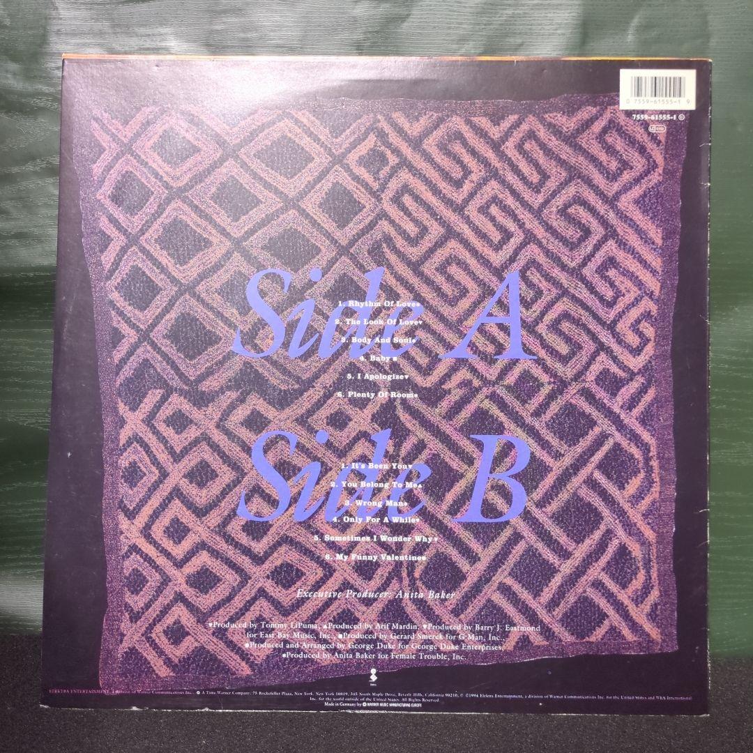 アニタ・ベイカー ANITA BAKER 「Rhythm of Love」LP