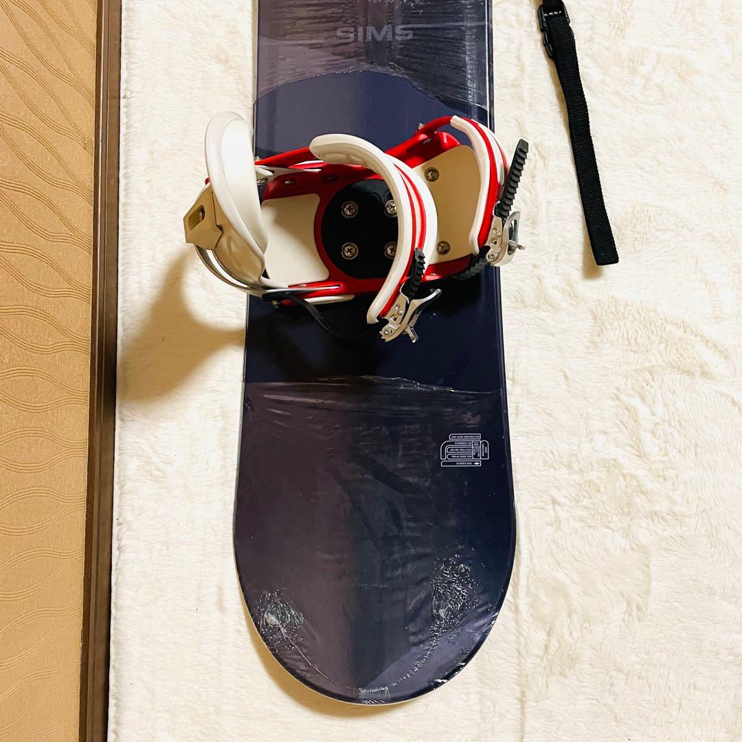 【新品】SIMSスノーボード146cmビンディングS/Mリーシュコード バッグ