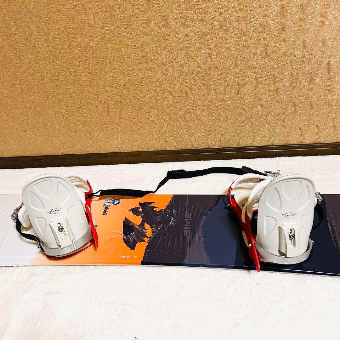 【新品】SIMSスノーボード146cmビンディングS/Mリーシュコード バッグ