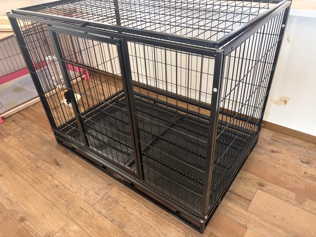 ペットケージ ドッグケージ キャットケージ Lサイズ ブラック　大型犬