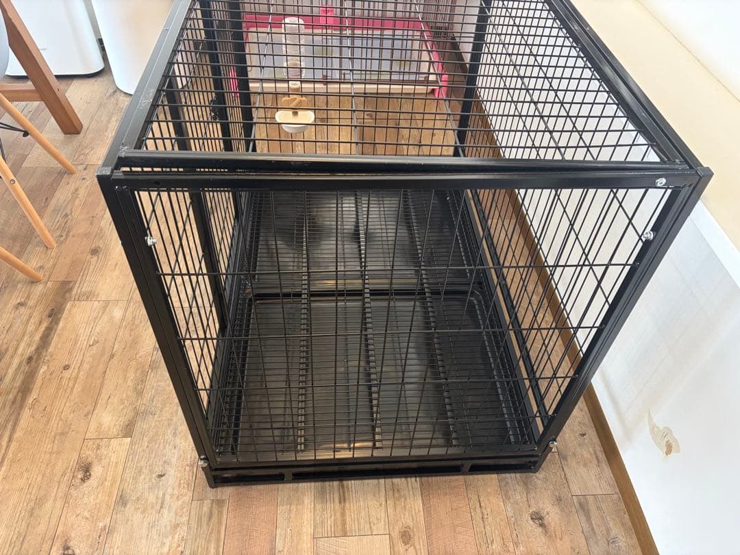 ペットケージ ドッグケージ キャットケージ Lサイズ ブラック　大型犬