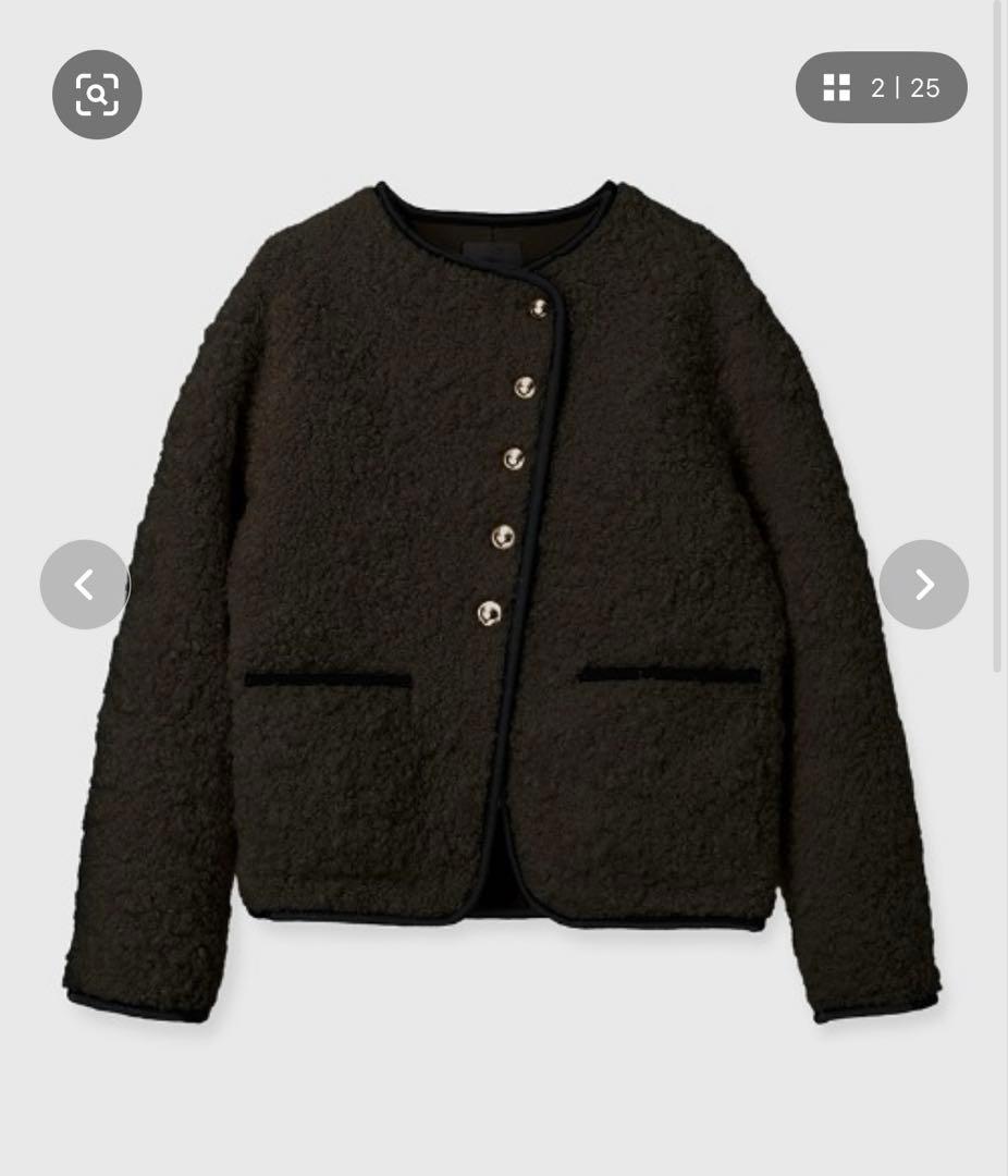 anuans ECOPEL パイピングボアジャケット サイズ2