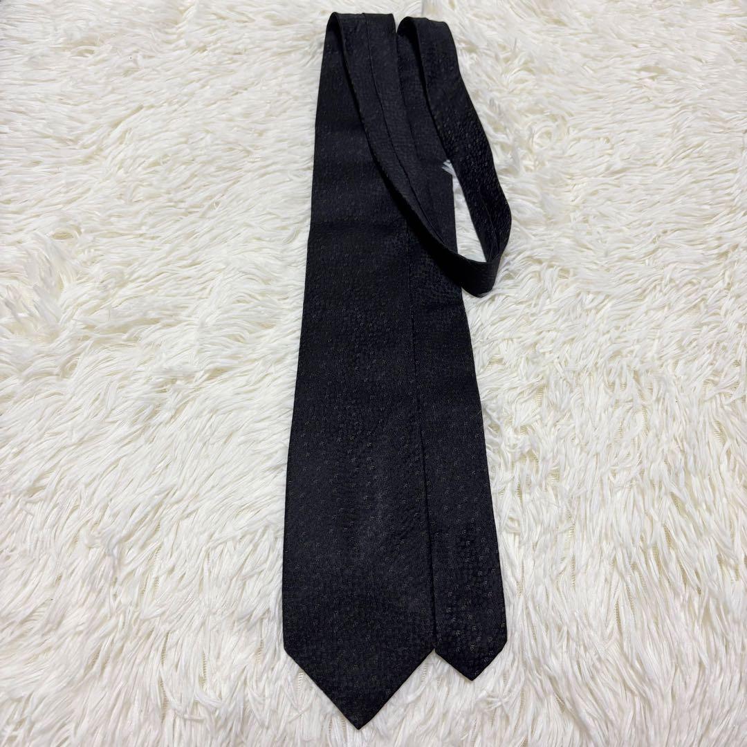 【極美品】PRADA ネクタイ　ブラック　ソリッド