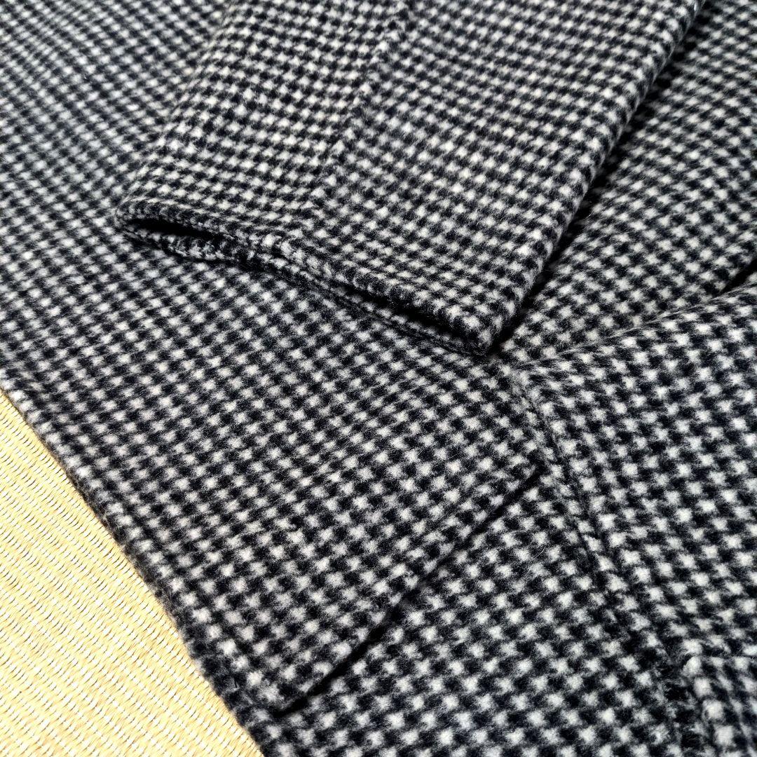 極美品/BEAUTY＆YOUTH リバー テーラード ミドルコート 千鳥格子