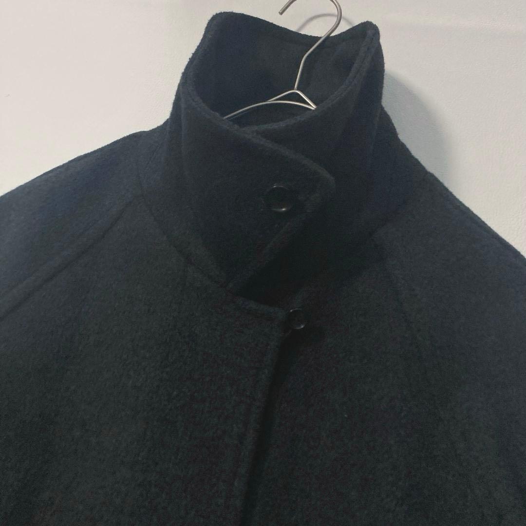 【まこと】anuke　24AW ウールステンカラーコート チャコールグレー