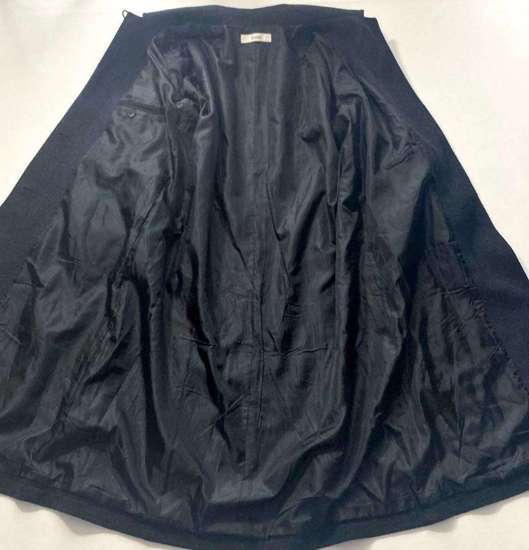 【まこと】anuke　24AW ウールステンカラーコート チャコールグレー