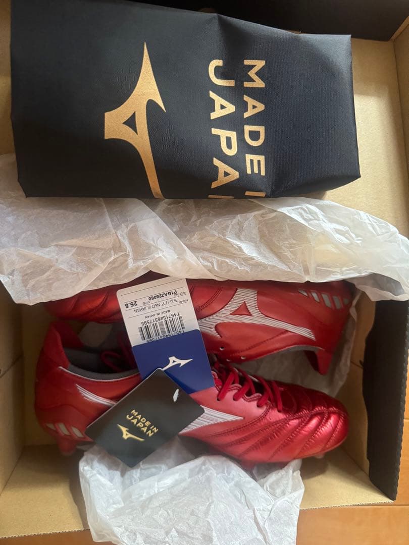 新品未使用 限定　ミズノ モレリア NEO III JAPAN 25.5cm