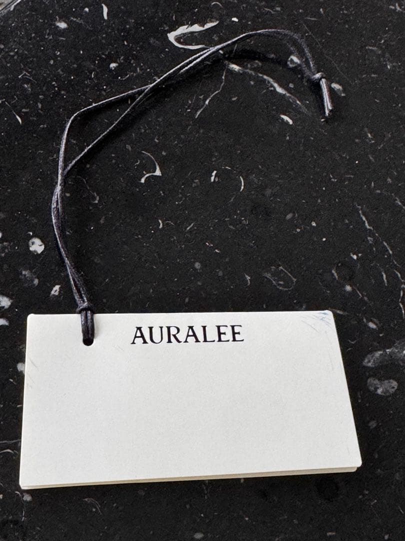 AURALEE BLUEFACED WOOL DOBBY SLACKS タグ有