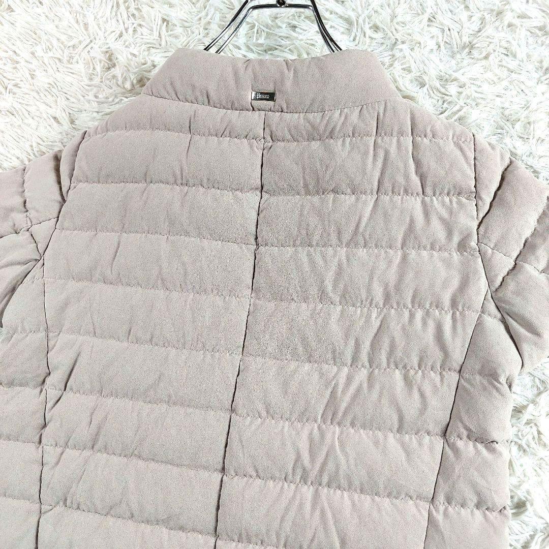 40 HERNO エミリア ケープ 大きめサイズ 超軽量 半袖 ダウンジャケット