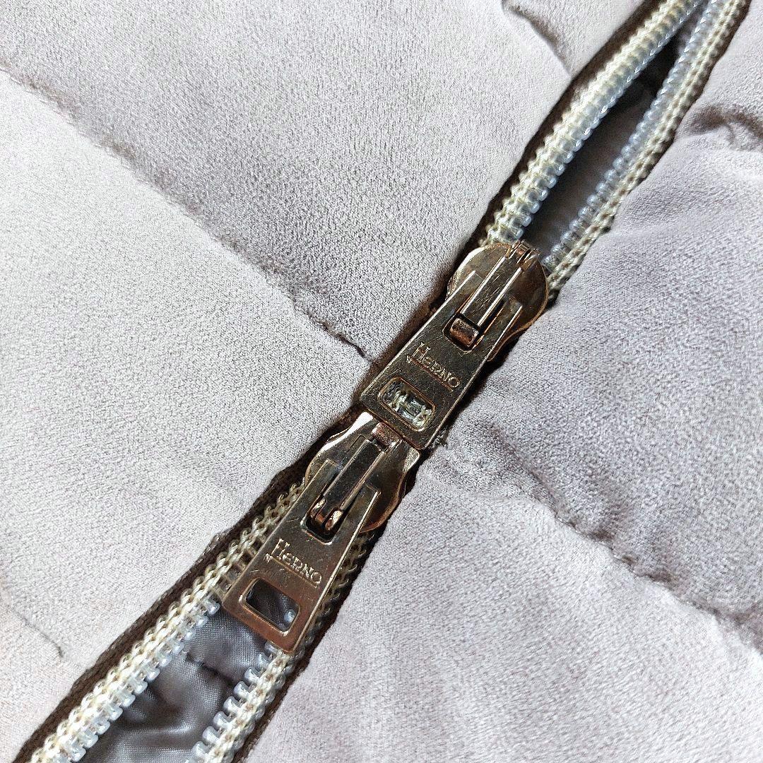 40 HERNO エミリア ケープ 大きめサイズ 超軽量 半袖 ダウンジャケット