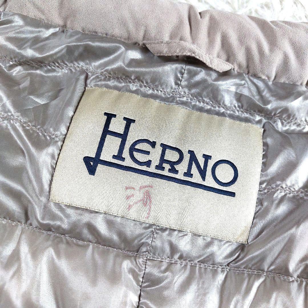 40 HERNO エミリア ケープ 大きめサイズ 超軽量 半袖 ダウンジャケット