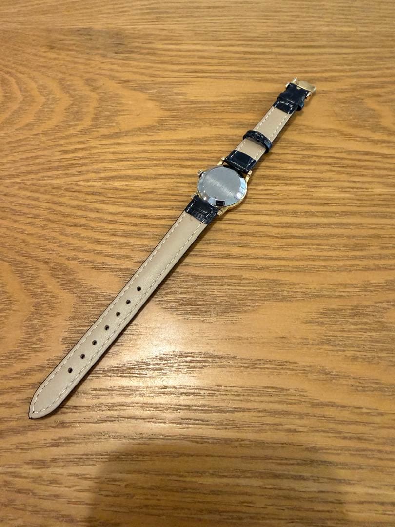 オメガ デビル ゴールド色 手巻き レディース ラウンド　新品ベルト