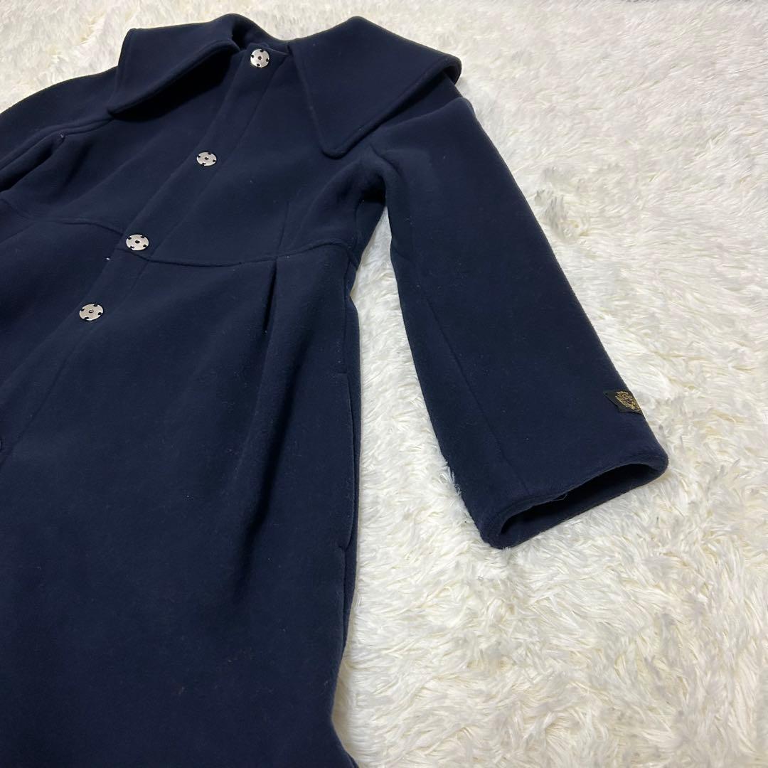 美品　CELFORD セルフォード　bellandi ビッグカラーコート　紺色