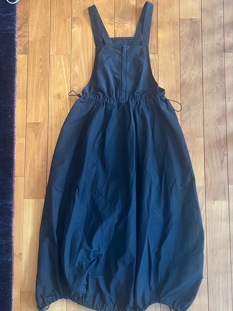 Nagonstans クロスバルーンサロペットスカート ブラック