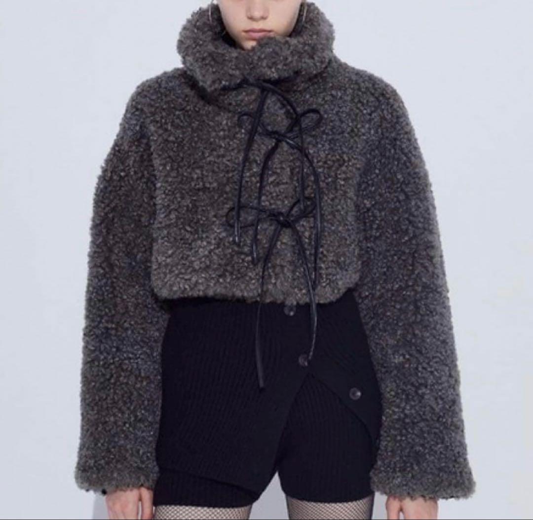 Sorin Synthetic Fur Lace-up Cardigan ソリン