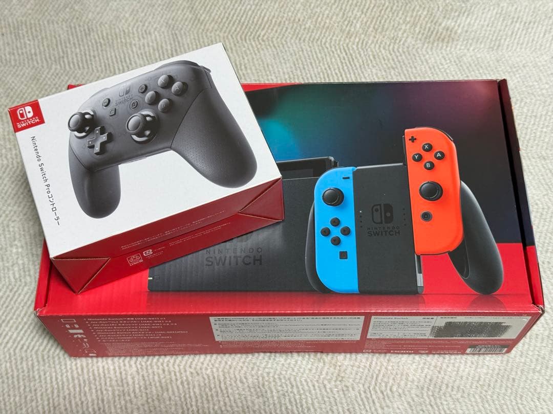 Nintendo Switch 本体 青/赤 + プロコン+microSD