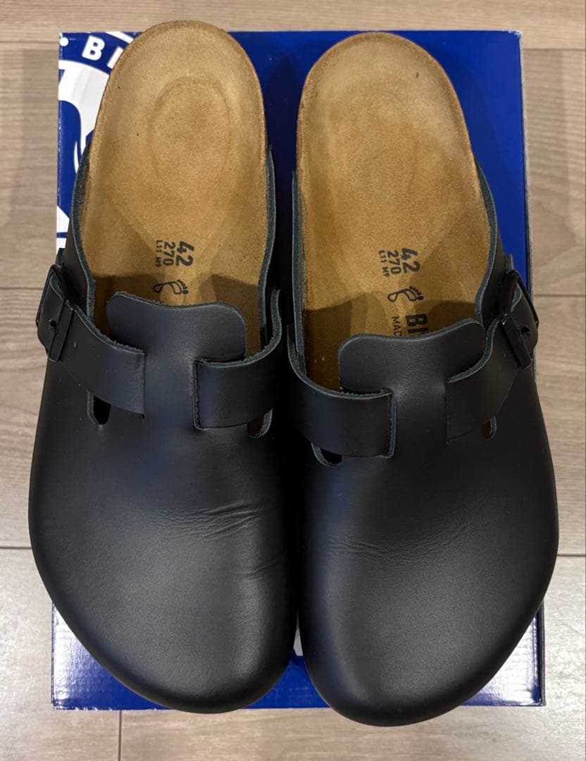 サンダル BOSTON/ボストン ナチュラルレザー レギュラー幅 (MEN)