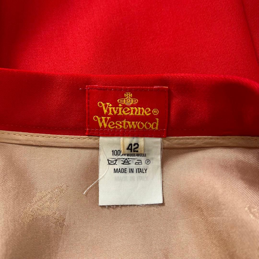 VIVIENNE WESTWOOD 旧赤タグ フロントプリーツ ウールスカート