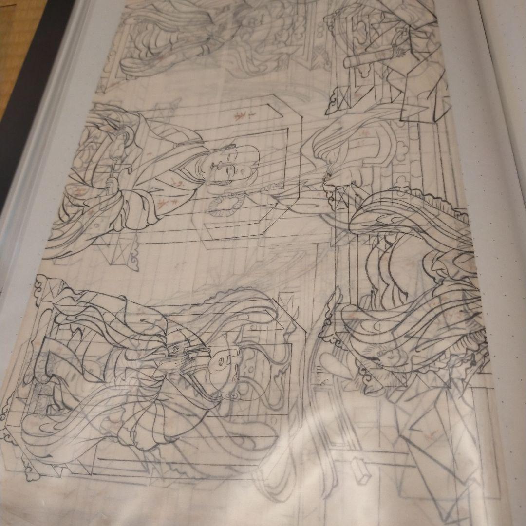 超貴重古い水墨画　絵師による仏画写し下絵沢山　日本画