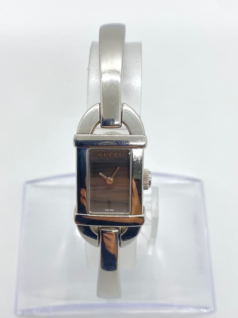 【新品電池】GUCCI グッチ 6800L グレー バングルウォッチ