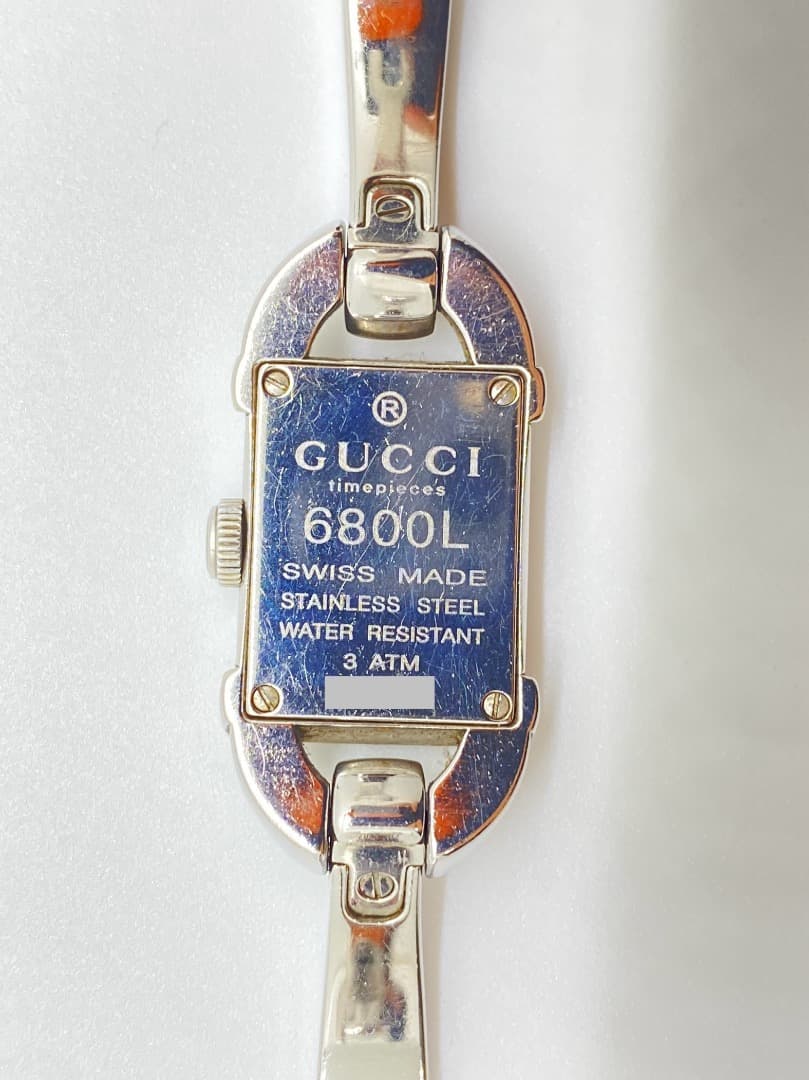【新品電池】GUCCI グッチ 6800L グレー バングルウォッチ
