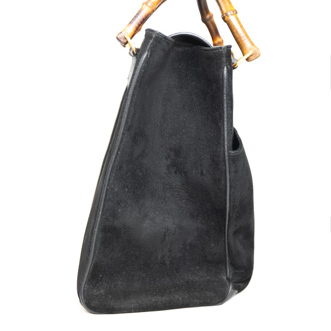 グッチ GUCCI ハンドバッグ バンブー スエード ビジネス バッグ