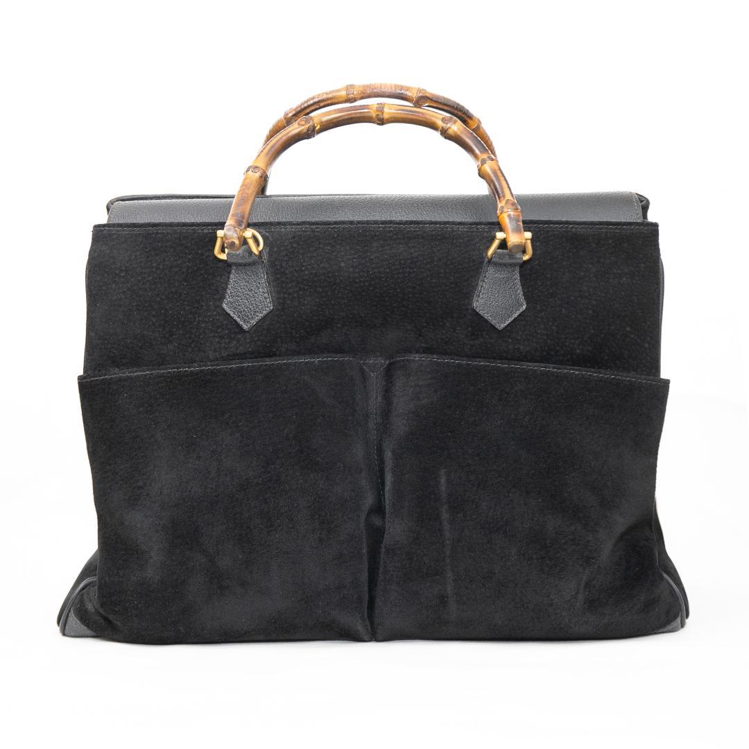 グッチ GUCCI ハンドバッグ バンブー スエード ビジネス バッグ
