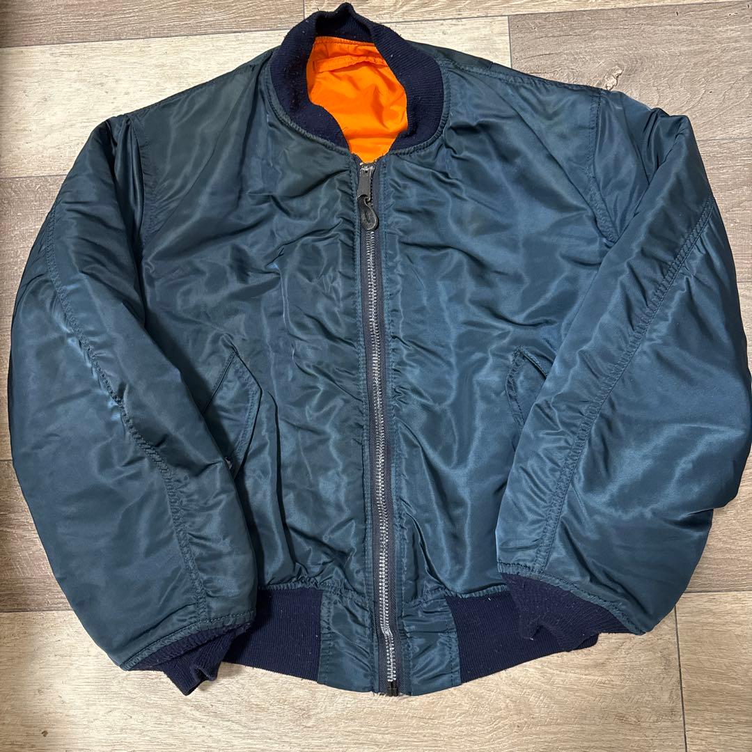 ジャケット・アウター ALPHA MA-1 90s made in usa navy L