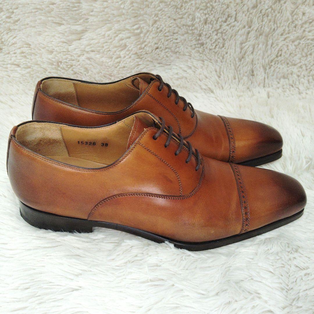 【極美品】マグナーニ　クォーターブローグ　茶　38