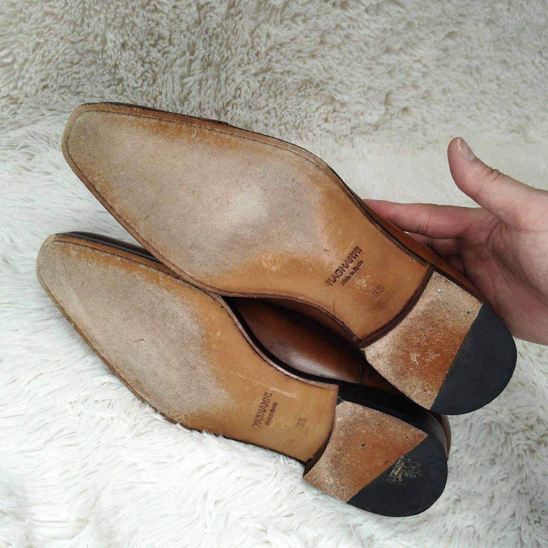 【極美品】マグナーニ　クォーターブローグ　茶　38