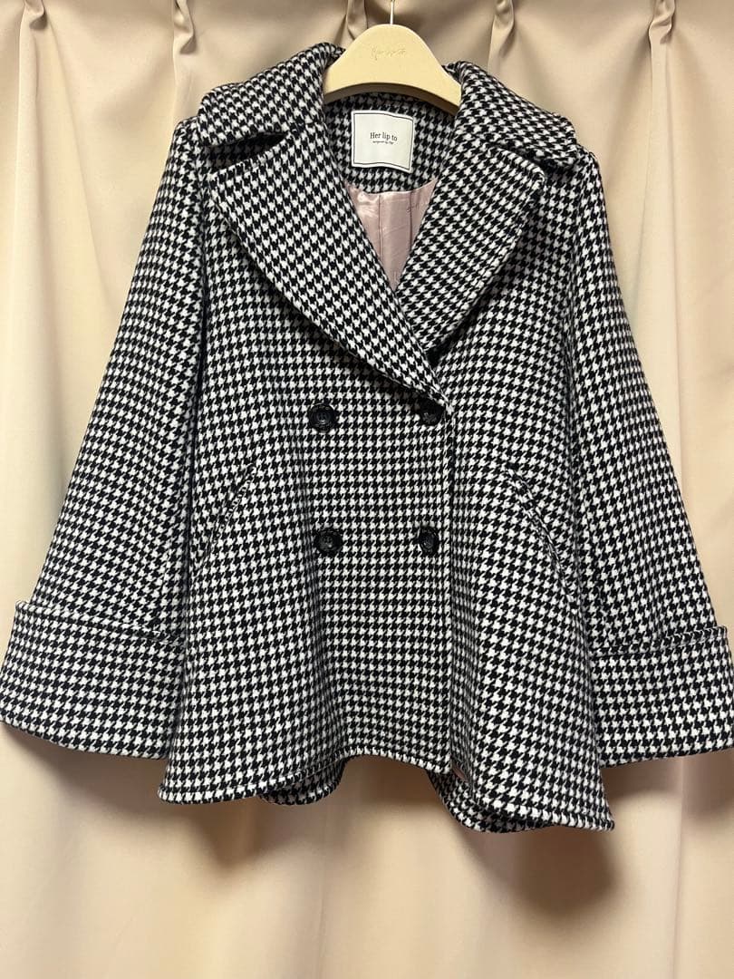 【お値下げ済・美品】Herlipto ウールロングコート 美シルエット 上品