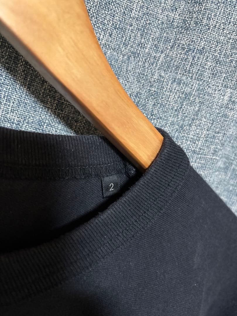 20AW comoli フットボールTシャツ ネイビー サイズ2