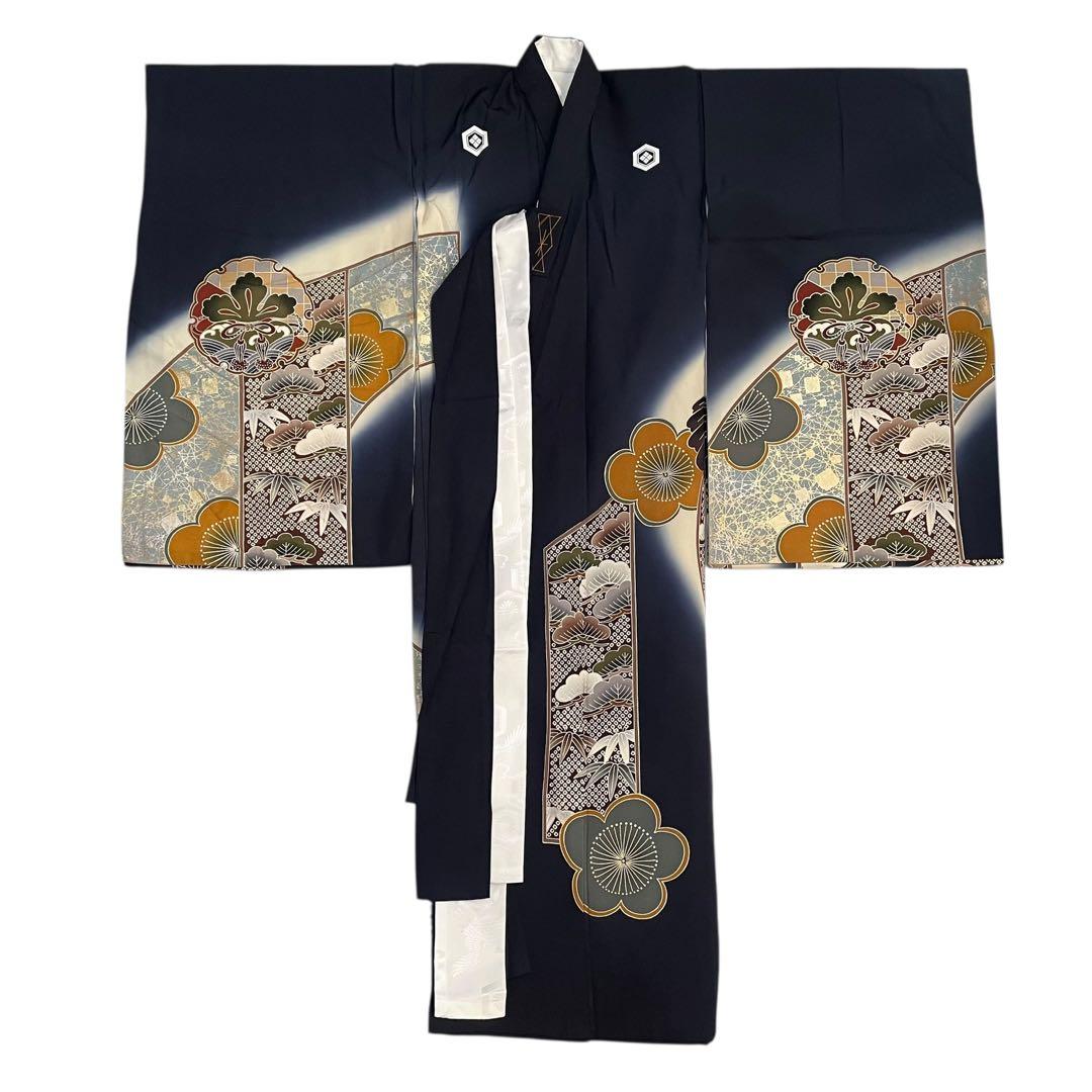 327 お宮参り着物 男の子祝い着産着御祝 着のしめ祝着 七五三 五歳