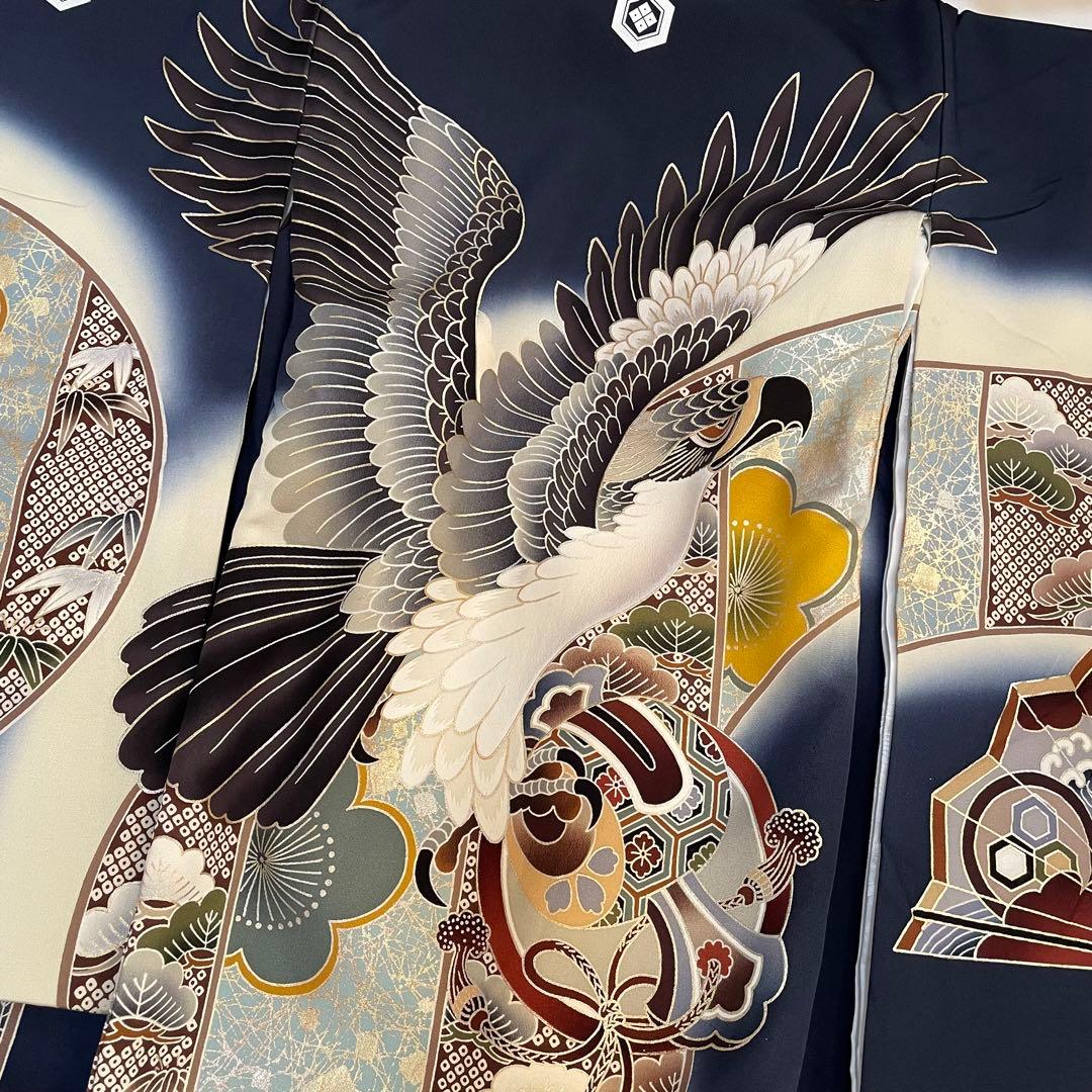 327 お宮参り着物 男の子祝い着産着御祝 着のしめ祝着 七五三 五歳