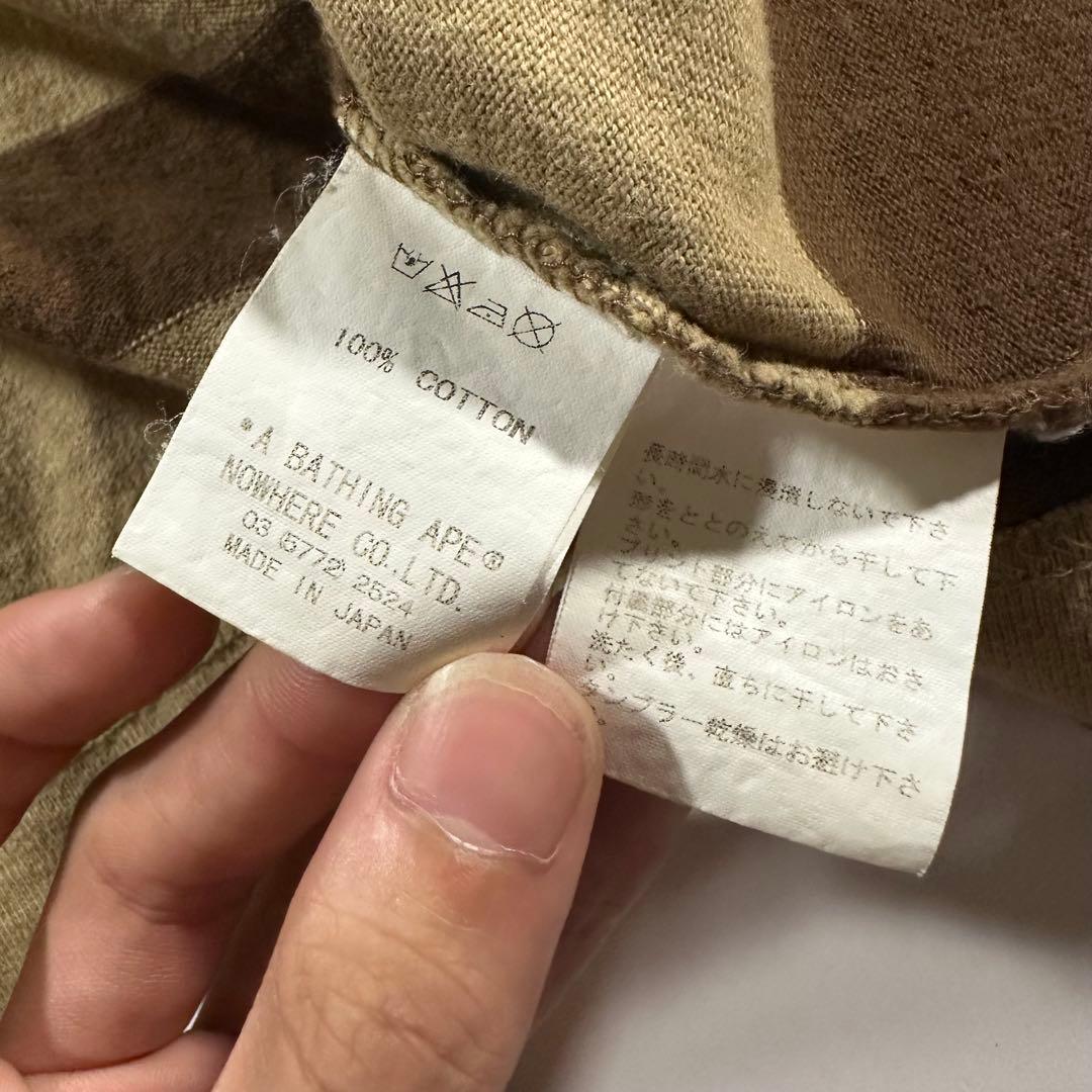 90s A BATHING APE ラガーシャツ エルボーパッチ BAPE ポロ